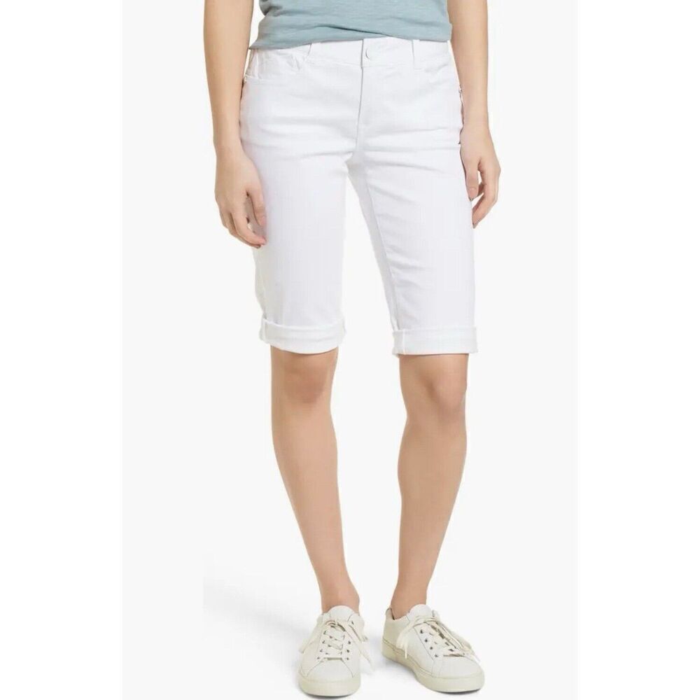 Wit & Wisdom Petit Women's Ab-Solution White Bermuda Shorts, Size 4 - White